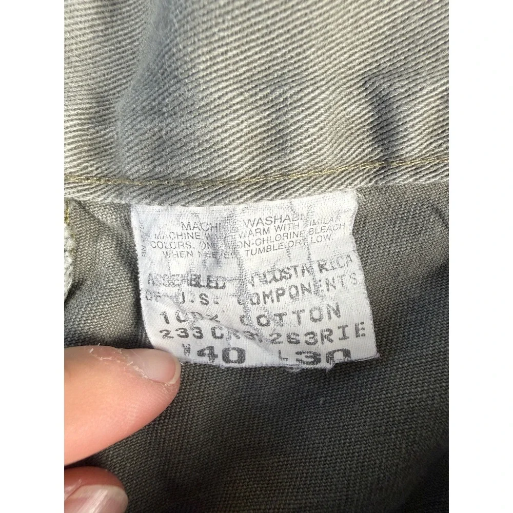 Duck Head Mens Pleated Chino Pants Olive Green 100% Cotton 40x30 Straight Leg